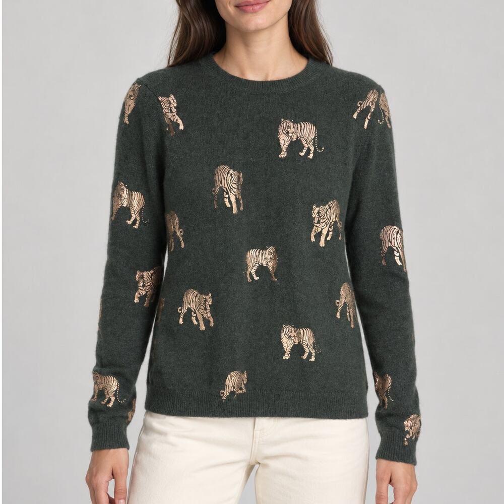 Brodie Cashmere Tiger Sweater Women's Sz. S